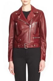 Acne Studios Lambskin Mock Moto Jacket at Nordstrom